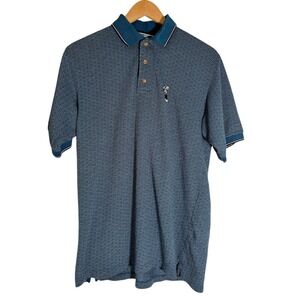 Vintage Walt Disney World‎ 90's Men's Mickey Embroidered Golf Polo Shirt Blue LG